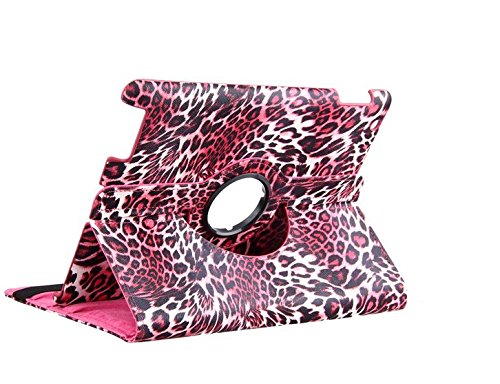 Revesun Schutzhülle, Leder, 360° drehbar, mit Ständer und automatischer Sleep / Wake-Funktion, für Apple ipad Air / ipad (6) (2) (Leopard) - 3