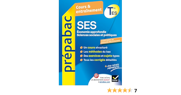Ses Tle Es Specifique Specialites Prepabac Cours Entrainement Ses Economie Approfondie Et Sciences Sociales Et Politiques Amazon Fr Drouin Jean Claude Leder Sylvain Porphire Francois Livres