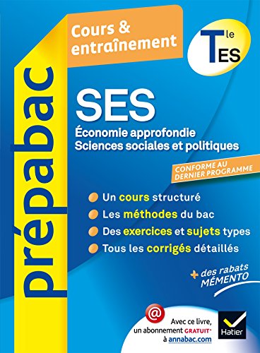 Télécharger SES Tle ES Spécifique & spécialités - Prépabac Cours & entraînement: SES, économie approfondie PDF