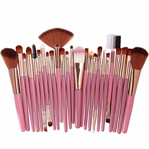 Make-up Pinsel,Binggong 25pcs Kosmetik Make-up Pinsel Rouge Lidschatten Pinsel Set Kit Pinselset Premium Pinselhaare Gesicht Pulver Pinsel (18x14x2cm, Mehrfarbig B)