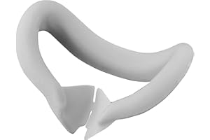 NUHFUFA VR Headset Silicone Face Cover Compatible with Quest 3, V-shaped Facial Interface Pad Anti-Leakage Nose Pad Sweat-proof & Washable VR Quest 3 Accessories(White)