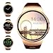 Produktbild Evershop 1,5 Zoll IPS Round Touch Screen Bluetooth Smart Watch mit SIM-Karte und TF Card Slot mit Schlaf-Monitor, Pulsmesser für IOS und Android(Golden)