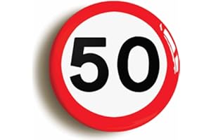 OZORATH BIRTHDAY MPH ROAD SIGN BADGE BUTTON PIN (Size is 2inch/50mm diameter)