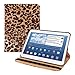 Produktbild kwmobile Hülle 360° für > Samsung Galaxy Tab 4 10.1 < Case in Leopard Design mit Ständer - Schutzhülle Tablet Tasche mit Standfunktion in Braun Schwarz Hellbraun