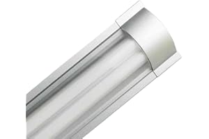 7H SEVENON 7hSevenOn - Regleta Fluorescente 2x18W T8 G13, Aluminio, Difusor Opal, Interior, 2600lm Flujo Luminoso, Temperatura Color 4000K (Blanca Neutra), 150º, 8000H Vida Útil, IP20, Color Blanco