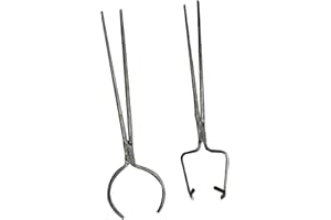 LSMIITTH Pince creuset 10 kg pour faire fondre le métal, outils de fonderie pour couler et soulever des creusets, support de pince robuste 61 cm