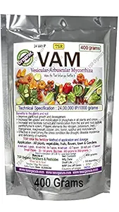TSR Organic Fertilisers & Pesticides VAM Vesicular Arbuscular Mycorrhizal 400 Grams 100% Organic bio Fertilizer granules for Stronger Root Development