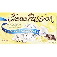Crispo Confetti Cioco Passion Cioccolato al Latte con Cuore di Cioccolato Bianco - Colore Bianco - 1kg