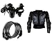 Auto Pearl Premium Quality Bike Accessories Combo of Premium Quality Bike USB Charger For Mobile/Tablet. & Cable Lock For Bicycle/Bike/Helmet/Luggage etc. & Fox Riding Gear Body Armor Protective Jacket For Bike - Black -Medium. RS.1812.00