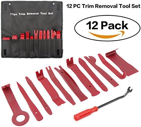 Auto Trim Removal Tool, POMILE 12 Pcs Plastic Pry Bar Audio Vehicle Hand Tool Set