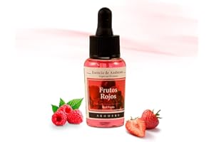 AROMERS Esencias de Aromas con gotero - 30 ml - Ideales para Humidificador, Brumizador y para Quemadores - Ideal para ambientar estancias - Aroma a Frutos Rojos.