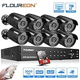 【Amplia Compatibilidad】: Este 5-IN-1 AHD DVR puede funcionar 5 tipos de cámaras CCTV al mismo tiempo, como TVI/CVI/AHD/cámara analógica y cámara IP compatibles.