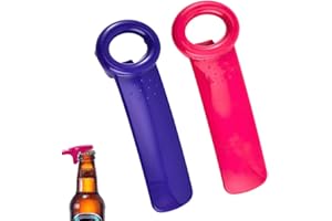 SHUNYABEI Jarkey Original Easy Jar Key Opener Ergonomic Can Lid Openers for Arthritis Hands, Seniors & Weak Grip Portable Bottle Beer Open Tool with Comfortable Handle (Rose + Purple,2Pcs)