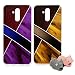 Produktbild 2X Handy Silikonhülle für Huawei Mate20 lite, Stoßfest Schutz Tasche Weich TPU Gel Bumper Etui Dünn Cover Case (Lila Gelb) Kratzfest Anti Fingerabdruck, mit 2 Tier Kable