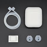 teepao Silikon Schutzhülle für Apple airpods mit Ohr Haken, Sport Strap, Armbanduhr Band-Halterung, 5 in 1 Reise Transport Box stoßfest Aufbewahrung Cover (transparent)