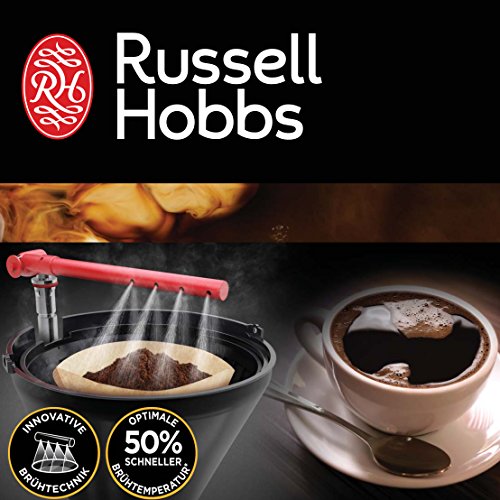 Russell Hobbs Chester 20150-56 Glas-Kaffeemaschine mit Brausekopf-Technologie schwarz / silber - 6