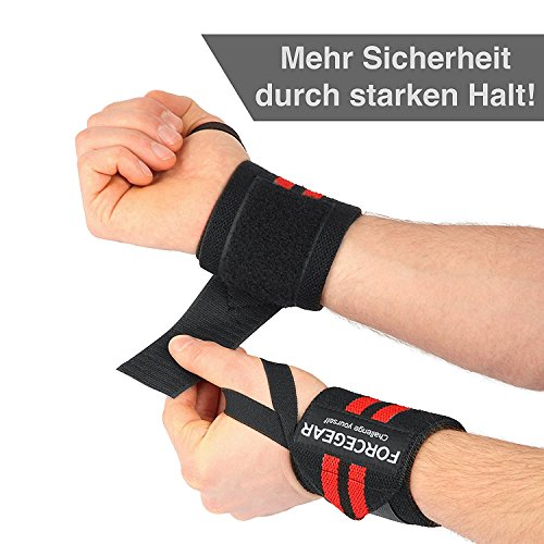 Handgelenkbandagen Profi Qualität (2er Set) – 45cm Länge – maximale Unterstützung für dein Workout – Fitness, Bodybuilding & Cross Fit Bandagen – High Performance Wrirst Wraps – 2 JAHRE GARANTIE - 4