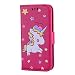 Produktbild iPhone 8 2017 Hülle, CXTcase iPhone 7 Leder Flip Case Magnet mit Klappe Handyhülle Tasche Schutzhülle Bookstyle Protective Cover für Apple iPhone 8/7 4.7 Zoll Einhorn Glitzer Cartoon Muster Rose