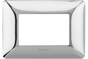 Bticino AM4803GCR Plaque 3 modules, Chrome Brillant