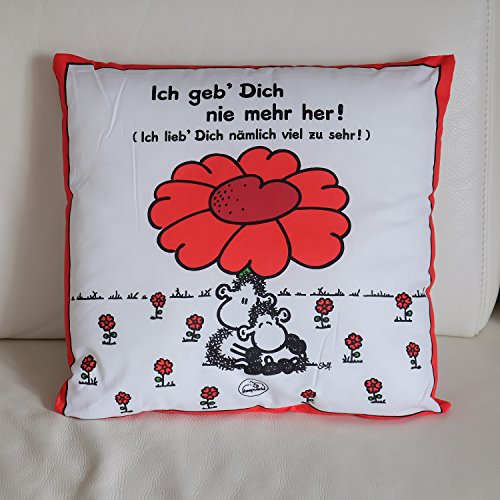 Sheepworld 40854 Baumwollkissen „Ich geb‘ Dich nie mehr her!“, 40 cm x 40 cm - 4
