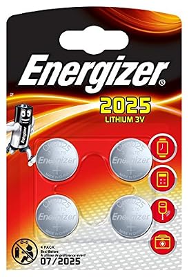 Energizer Batterie au lithium 3 V CR2025 (Lot de 4)