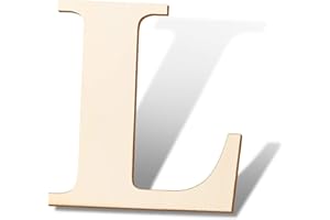 SAVITA 30cm Lettere in Legno Vergine Pannello Segno Fette di Legno Non Finito per la Casa Segno Decorazione Della Parete Fai Da Te Progetti Artigianali (L)