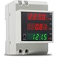 KETOTEK Digital Energy Meter Single Phase Ammeter Voltmeter Din Rail AC80-300V 100A Electric Watt Meter Voltage Current Power KWH Meter
