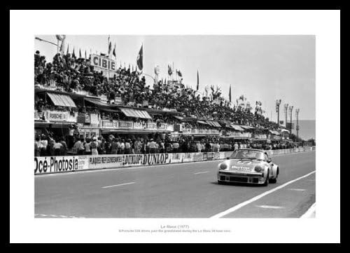 Framed Porsche 934 at Le Mans 1977 Motorsport Photo Memorabilia