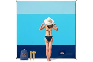 AnorTrek Manta de Playa sin Arena, Toalla de Playa Impermeable Extra Grande,200 x 200 cm, Manta de Playa sin Arena de Secado rápido, Ligera, Suave y Duradera