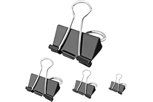 GOODTOU Clips Large Foldback Clips Clips Medium Foldback Clips Metal Binder Clips Paper Clamp 19MM Binder Clips 4 Sizes 100pcs