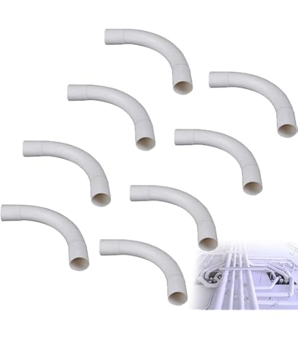sourcing map Raccordo a gomito in PVC, 20 mm, ispezione per tubi elettrici con coperchio di accesso, confezione da 10