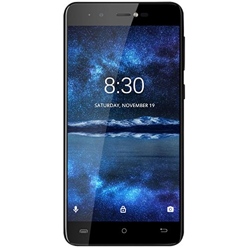 Smartphone ohne Vertrag, Cubot R9 4G Dual SIM Android 7.0 Smartphone, 5,0'' HD Display MT6580 Prozessor 1,3 GHz 2 GB RAM + 16 GB ROM mit Fingerprintsensor ID Handys (Schwarz)