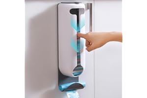 Daaxing Dispenser per sacchetti della spesa, supporto per sacchetti della spesa, supporto adesivo da parete in plastica per sacchetti riutilizzabili per posizionamento in cucina, soggiorno