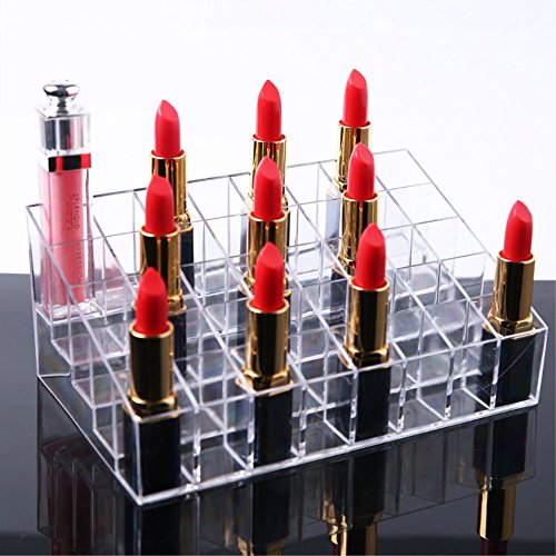 mobengo 40 Stand Clear Kosmetische Make-up-Organizer aus Acryl transparent für Lippenstift, Bürsten, Flaschen, und mehr klar Fall Display Rack Halter
