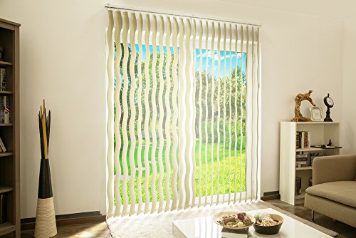 VICTORIA M Lamellenvorhang, Jalousie Scarlett – S-Form, verdunkelnd – 8,9 x 250cm, beige | 6er Pack - 2