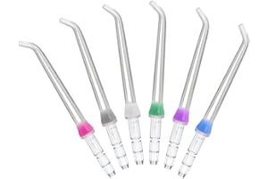 CHIHUTOWN 6 Pieces Replacement Water Flosser Tips, Replacement Classic Jet Tips for Water Flosser Oral Irrigators, Flosser Refill Replacement Heads (6pcs)