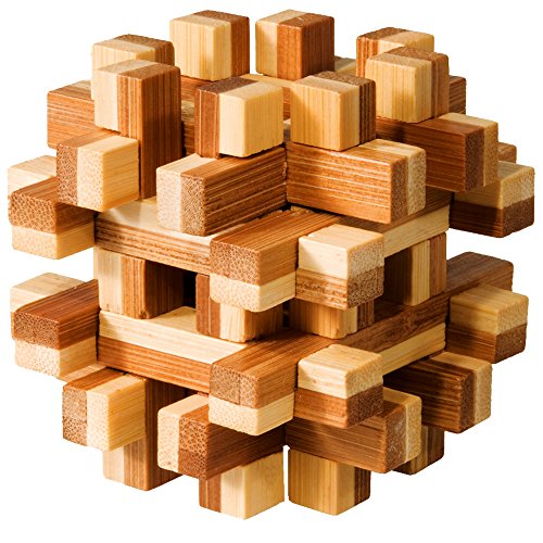 Preisvergleich Produktbild Bambus-Puzzle "magic blocks" IQ-Test Knobelspiel Holz