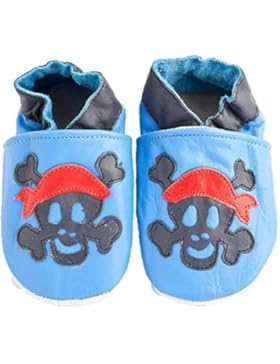 weiche Leder Baby Schuhe für Jungen Jolly Roger Pirat