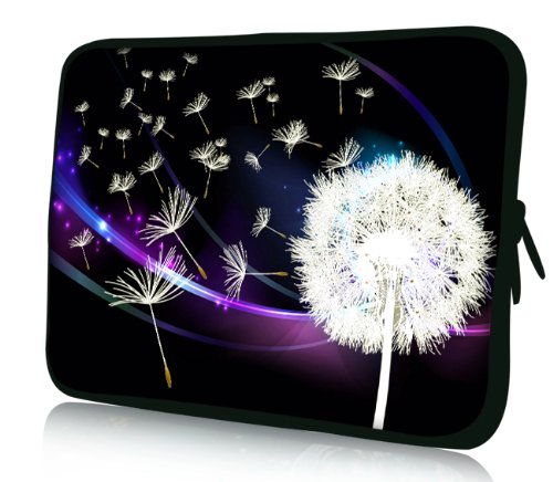 Luxburg® Design Laptoptasche Notebooktasche Sleeve für 15,6 Zoll (auch in 10,2 Zoll | 12,1 Zoll | 13,3 Zoll | 14,2 Zoll | 15,6 Zoll | 17,3 Zoll) , Motiv: Pusteblume