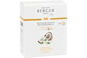 LAMPE BERGER Maison Berger - Cofanetto 2 Ricariche per diffusore Auto Coco Monoi