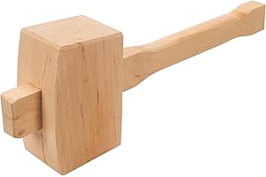 Dunnet Tools Beechwood Carpenter's Mallet - Professional Woodworking Hammer with Wooden Handle for Chisels