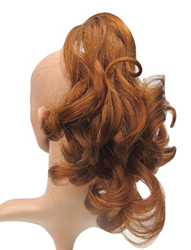 New Style Sweet Short Curly Pony Tail Hair Extension (Claw Grip) (Ginger Honey)