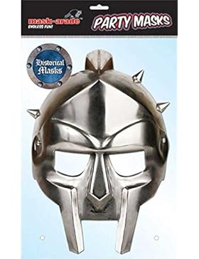 Historical Gladiator Papp Maske, aus hochwertigem Glanzkarton mit Augenlöchern, Gummiband - Grösse ca. 30x21 cm