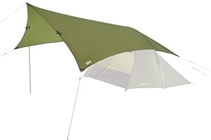 OEX Lightweight Waterproof Expedition Hammock Tent, Survival & Backpacking Equipment, Wild Camping & Bivvi Tarp, Camping Equipment - Green & Khaki, One Size