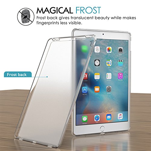 MoKo Hülle für iPad Pro 9.7 – Ultra Slim Flexible TPU Kristall Klar Schale Schutzhülle Crystal Case Cover Durchsichtig für Apple iPad Pro 9.7 Zoll 2016 Modell Tablet, Frost Transparent - 6