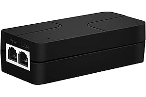 Ztyuav Injecteur PoE+ 2,5 G 30 W Non-PoE to PoE Adaptateur avec 2 ports RJ-45 - 100/1000/2500 Mbps, IEEE 802.3af/at Compliant, Plug & Play, distance jusqu'à 100 m, idéal pour les téléphones IP
