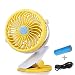 Produktbild Mini USB Klipp Schreibtisch Fan- Quiet Clip auf Ventilator für Baby Kinderwagen und Schreibtisch mit Wiederaufladbare Batterie