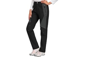 heekpek Pantalon Trekking Mujer Invierno Impermeables Pantalones Ski Pantalones Nieve Termicos Polar Forrado Aire Libre Pantalon para Senderismo Montaña Esqui