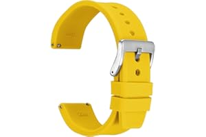 WOCCI Cinturini di Ricambio in Silicone con Stripes Texture per Orologio Donne Uomo, Rilascio Rapido, 18mm 20mm 22mm 24mm