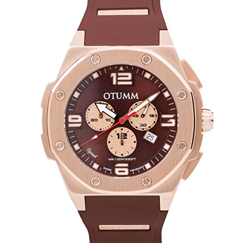 Otumm Speed Unisex Reloj Oro Rosa Chocolate 53mm Chronograph
